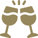 icono de dos copas de vino brindando